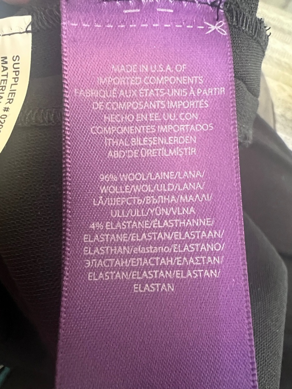 Ralph Lauren Purple Label black dress slacks Tag size 0 side zip newer wool - Picture 7 of 8
